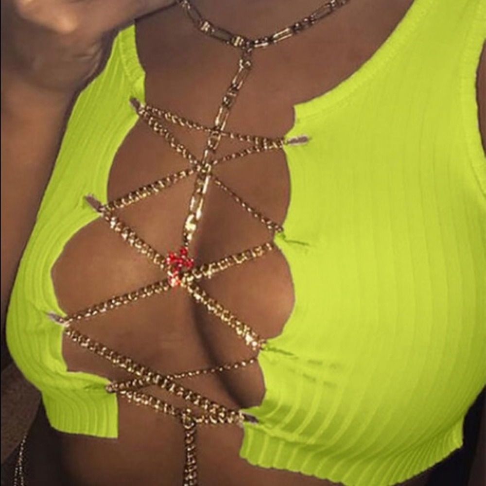 BLUSHMARK Tie Front Crop Top